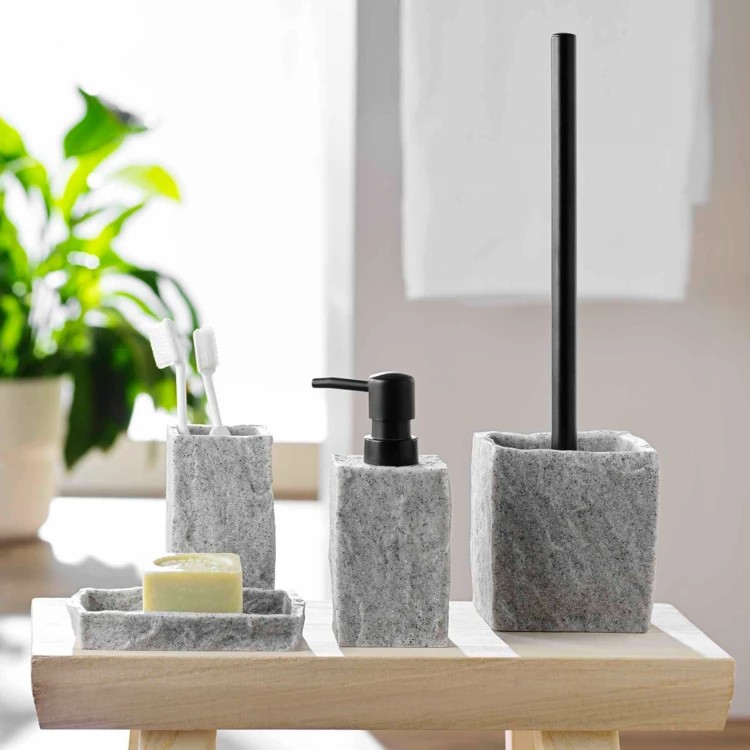 Distributeur de savon effet minéral salle de bain