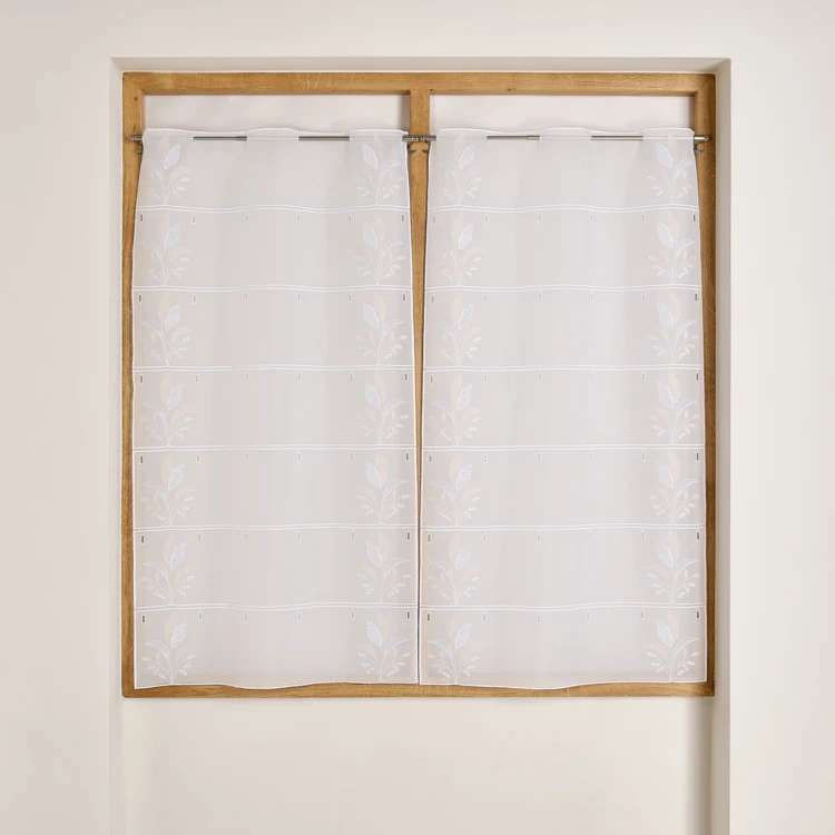 Modulable brodé à motif feuilles