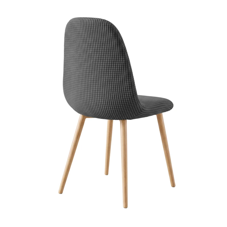 Housse de chaise scandinave extensible en tissu gaufré