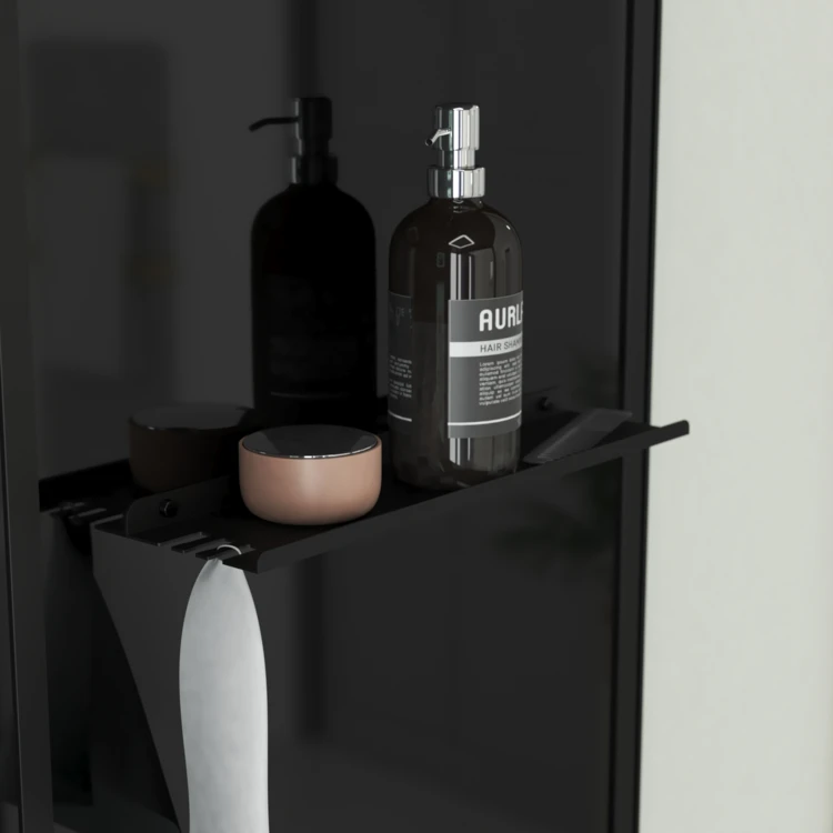 Cabine de douche hydromassante porte pivotante et panneau de contrôle tactile