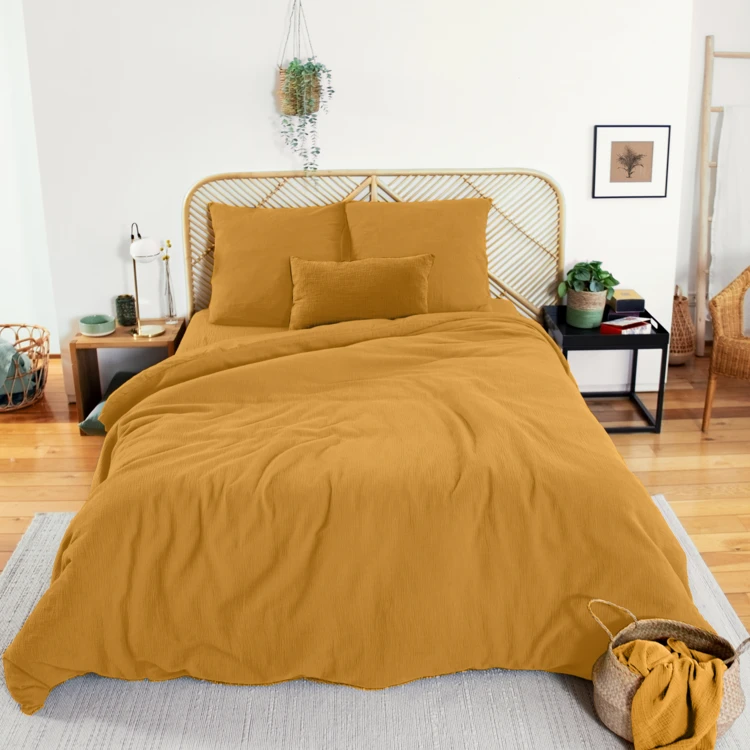 Parure de lit en double gaze de coton