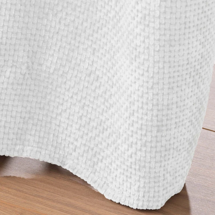 Rideau à œillets en velours chenille