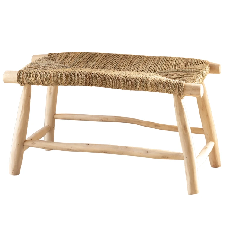 Banc bois naturel Japandi