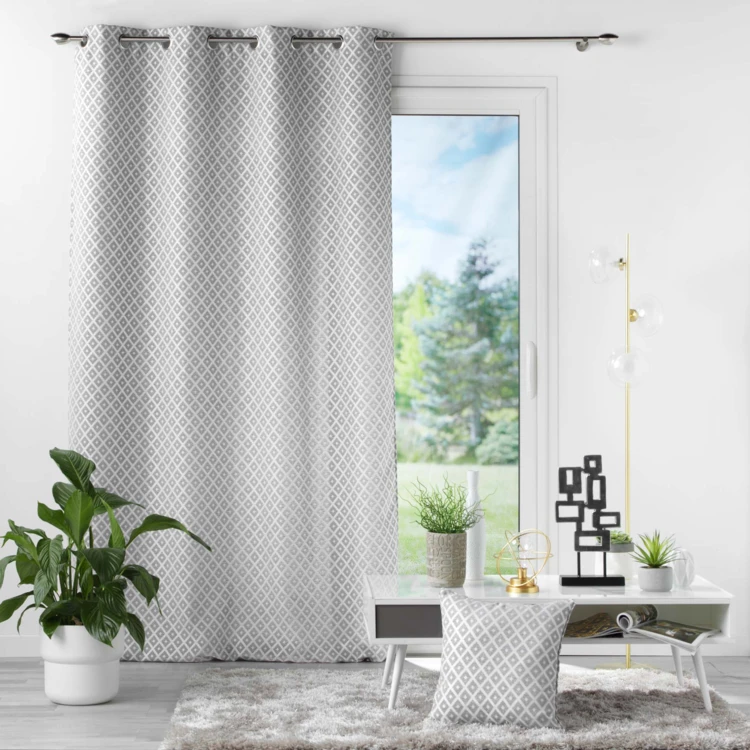 Rideau Jacquard motif losange