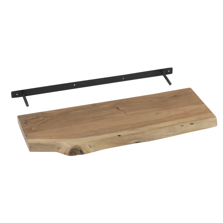 Etagère murale en acacia avec support fixation