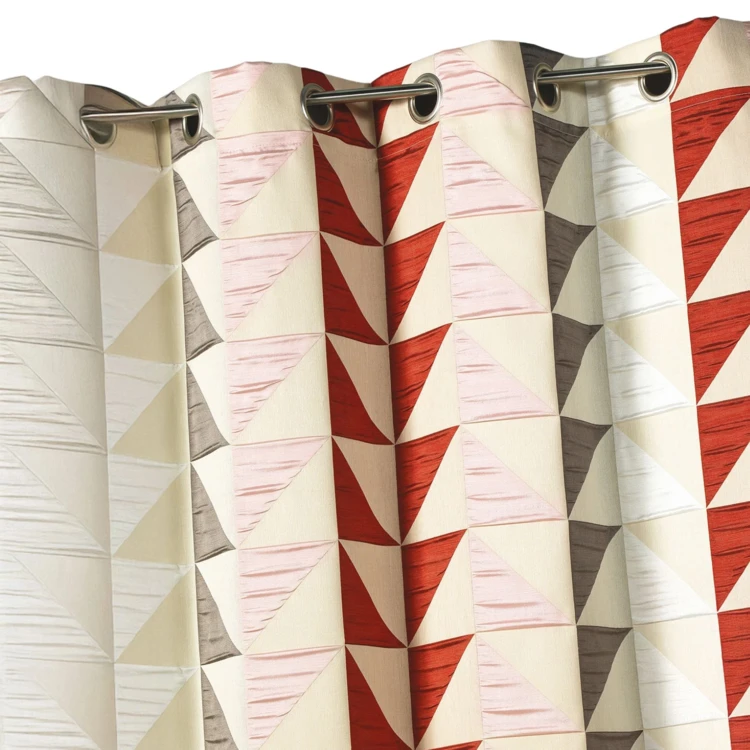 Rideau en jacquard imprimés triangulaires
