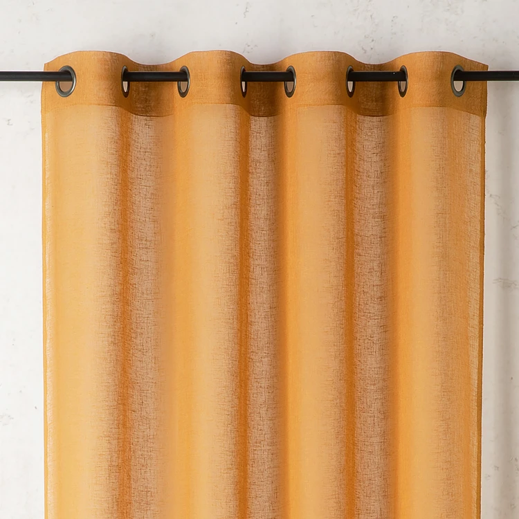 Voilage uni et tamisant en poly/lin