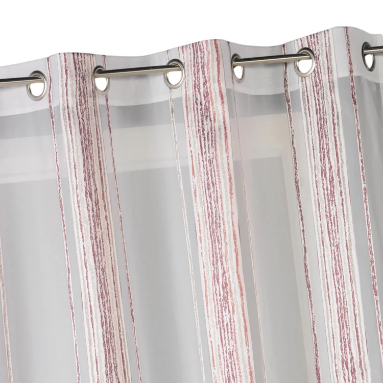 Voilage en jacquard à fines rayures verticales