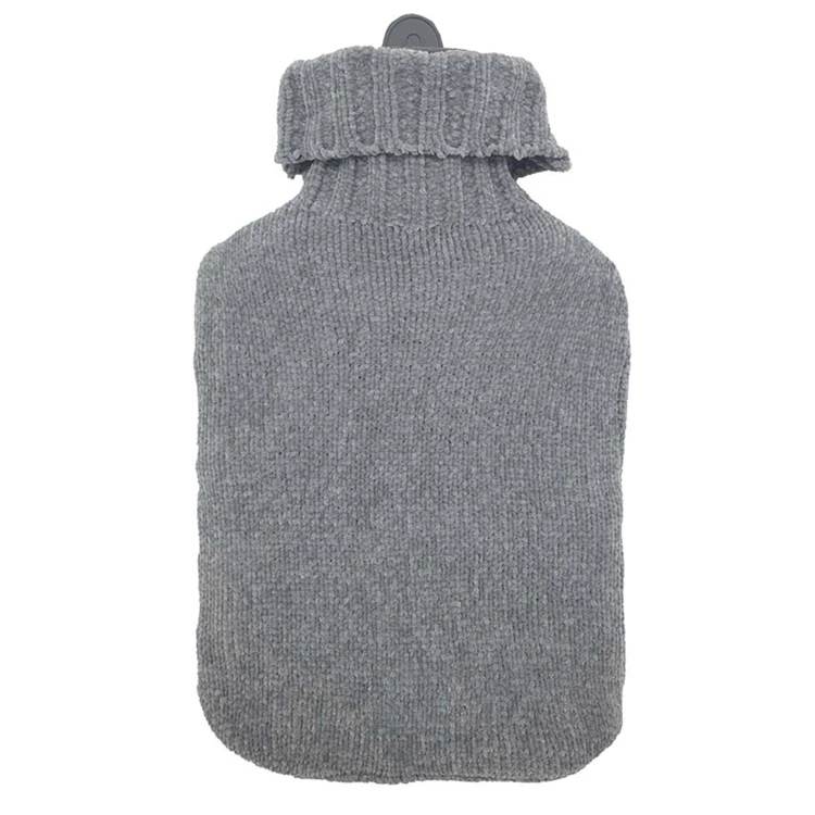 Bolsa de agua caliente con funda de chenilla