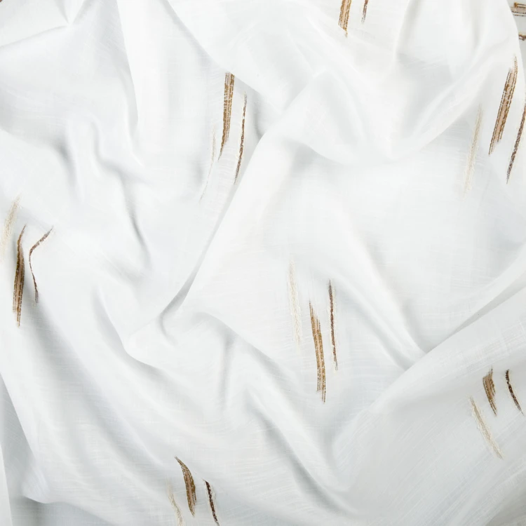 Tissu plombé voile texturé motif fil coupé esprit ikat