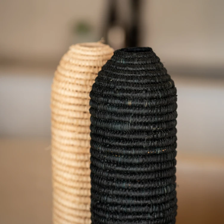 Cache bouteille en paille