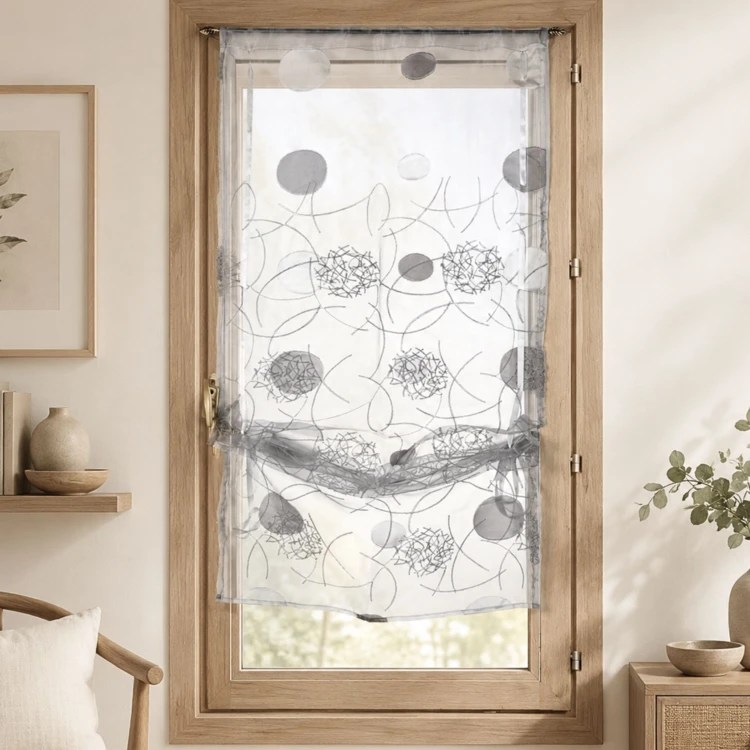 Kleiner Organza-Jacquard-Vorhang zum Hochziehen