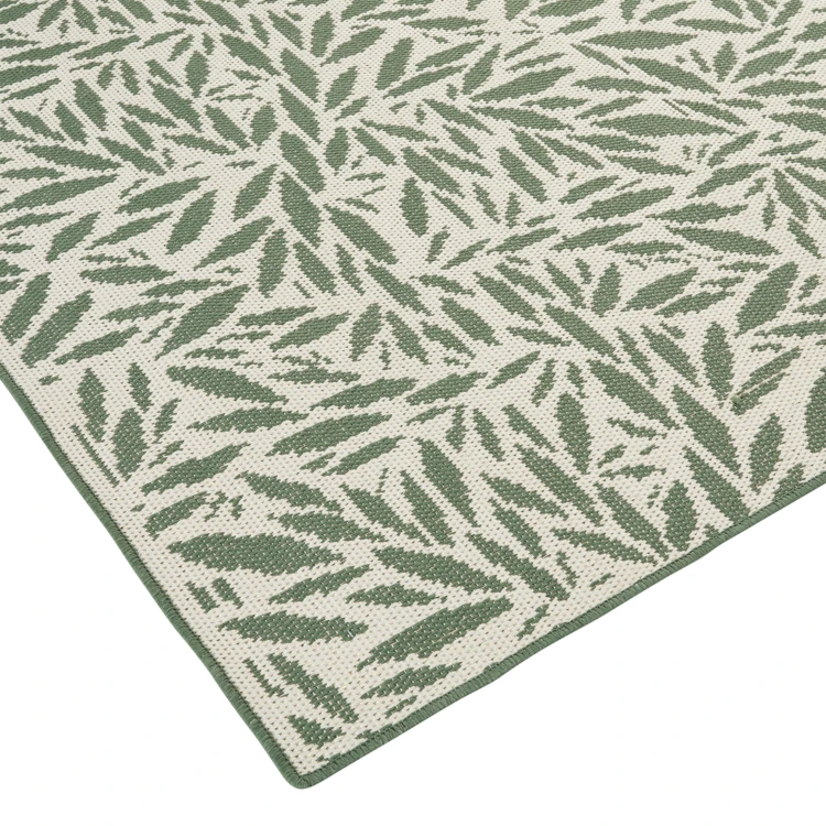 Tapis extérieur déperlant et antidérapant motif végétal
