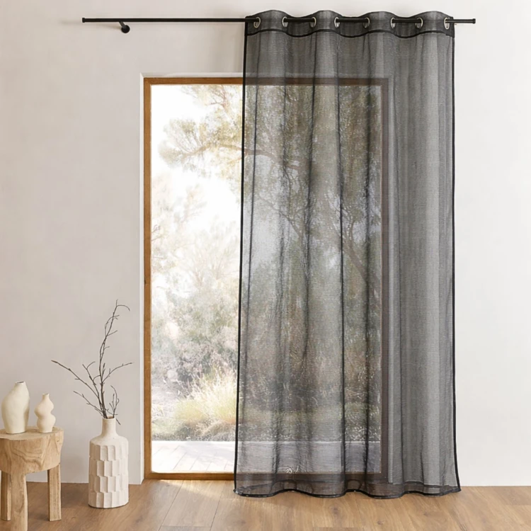 Voilage organza à fines rayures horizontales