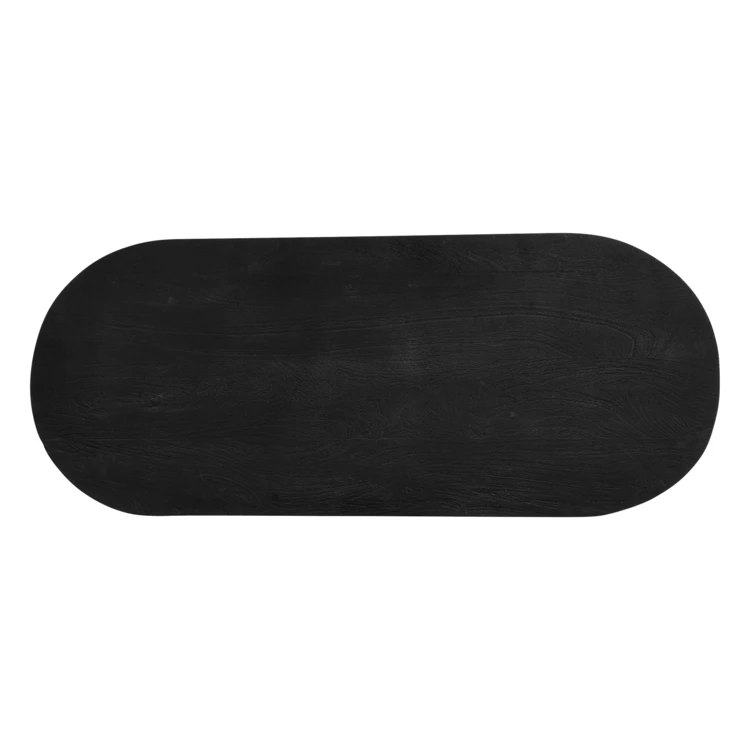 Consola de madera de mango con acabado texturizado