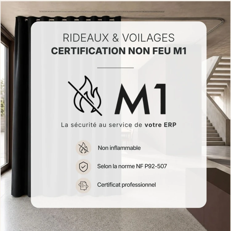 Rideau occultant ignifugé M1 non feu