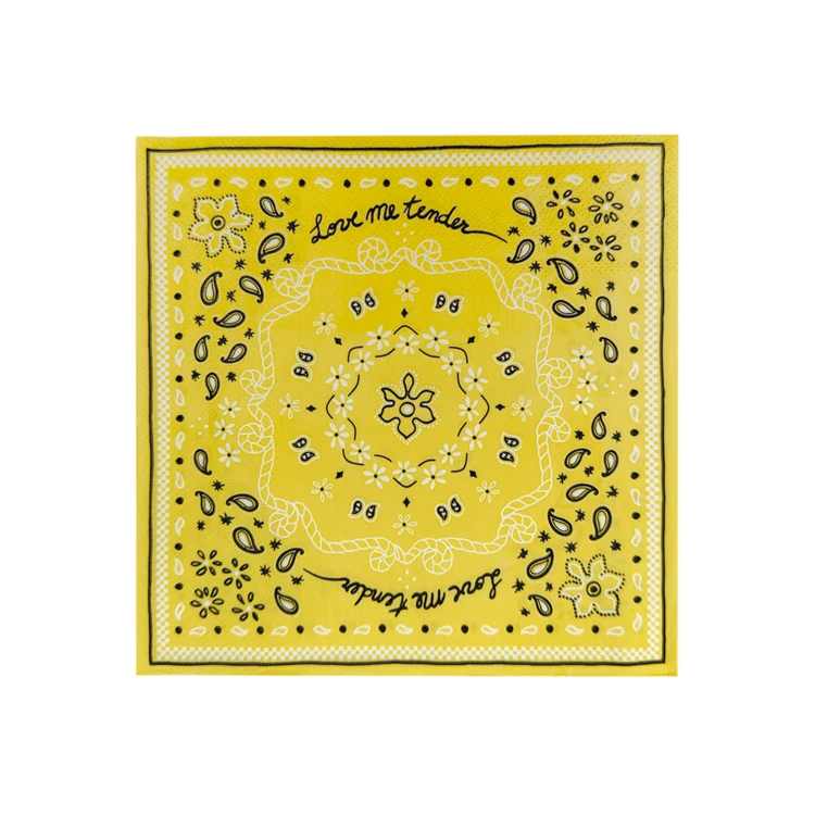 Confezione da 20 tovaglioli di carta a forma di bandana