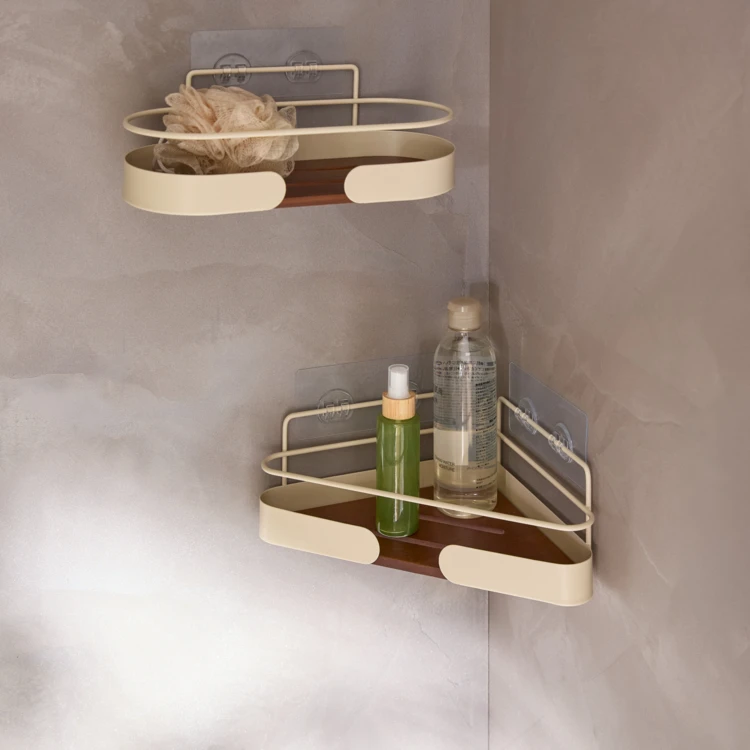 Etagère de douche d'angle en acier