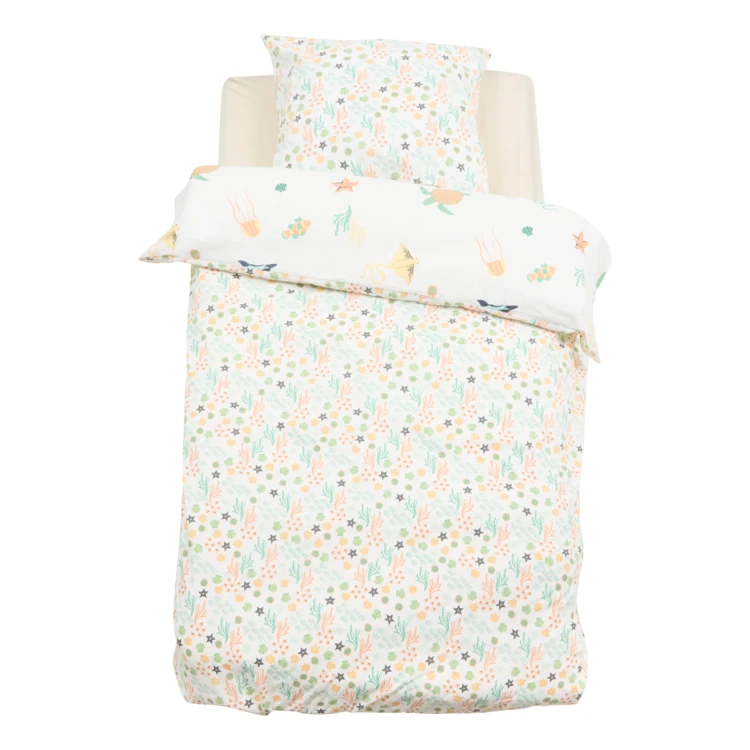 Parure de lit 2 pièces mer housse + taie