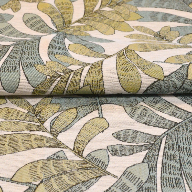 Dämpfender Jacquard-Vorhang mit Pflanzenmotiven