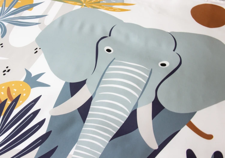 Parure de lit enfant 2 pièces éléphant housse + taie
