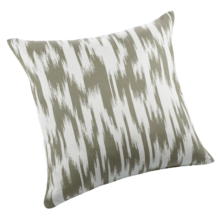 Coussin jacquard motif ikat