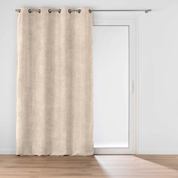Rideau à œillets en velours chenille
