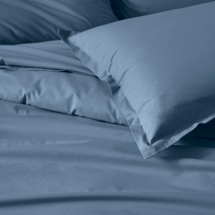 Taie de traversin percale de coton piquée unie