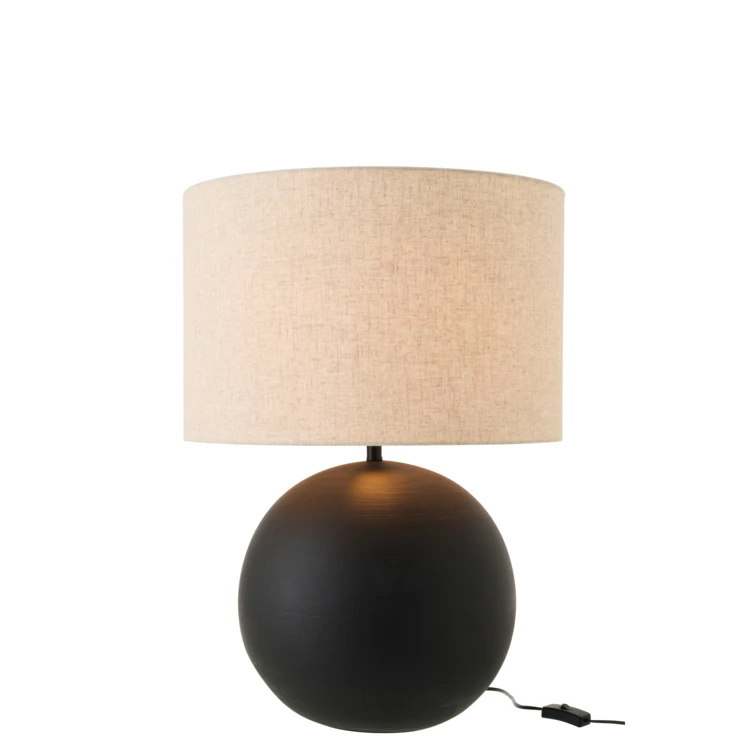 Lampe de table en céramique avec pied boule