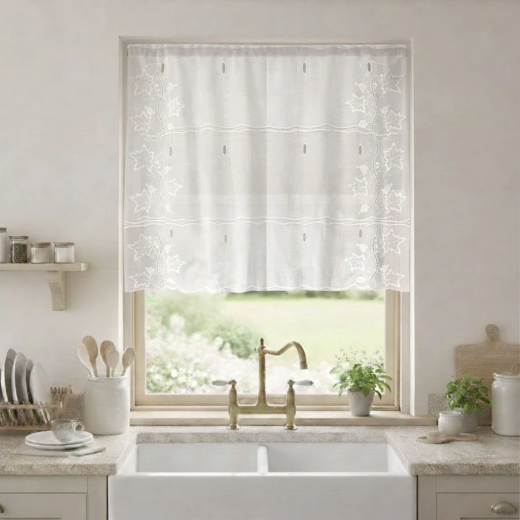 Modulable en étamine fibre brodée