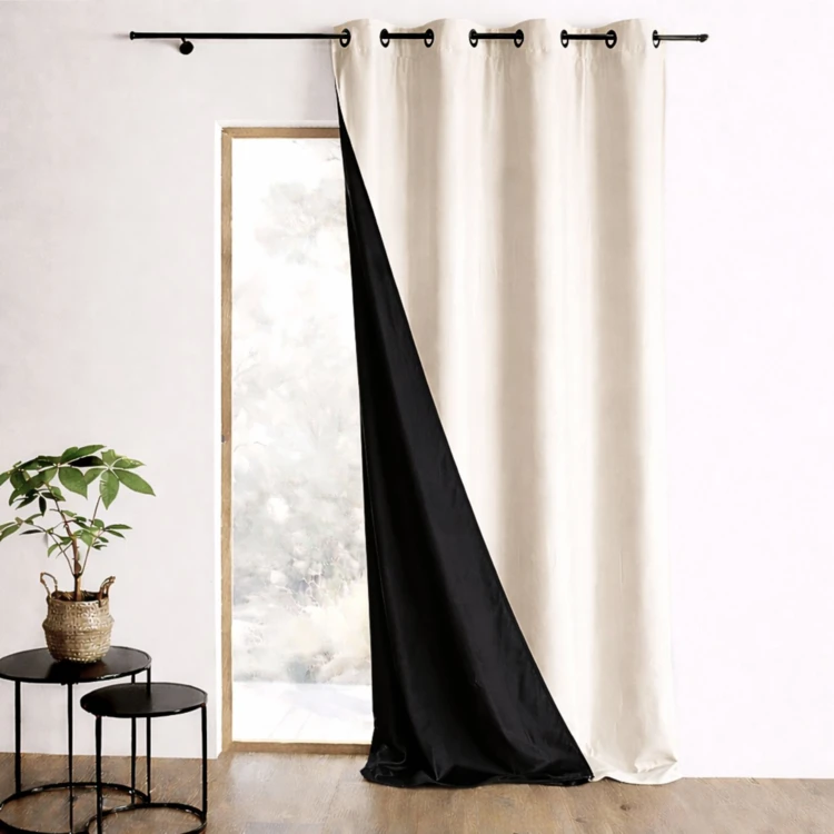 Rideau Ameublement Réversible en Taffetas