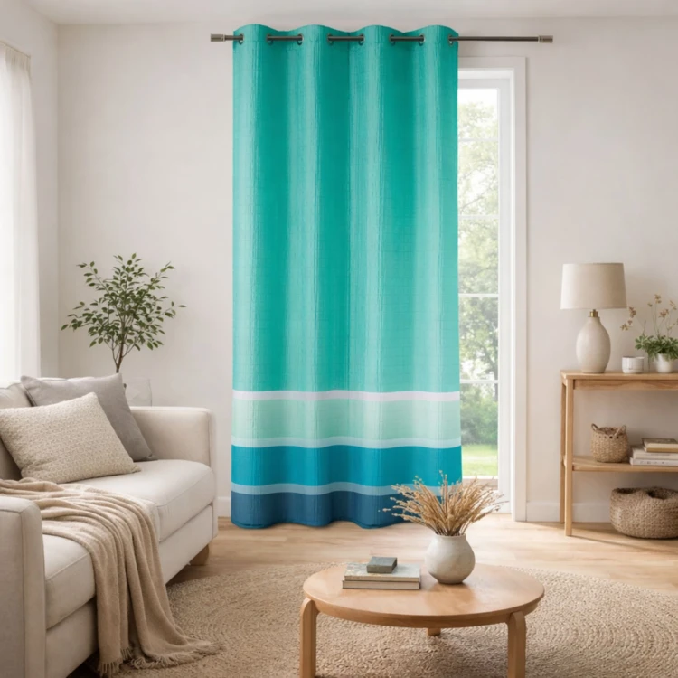Voilage satiné rayures horizontales
