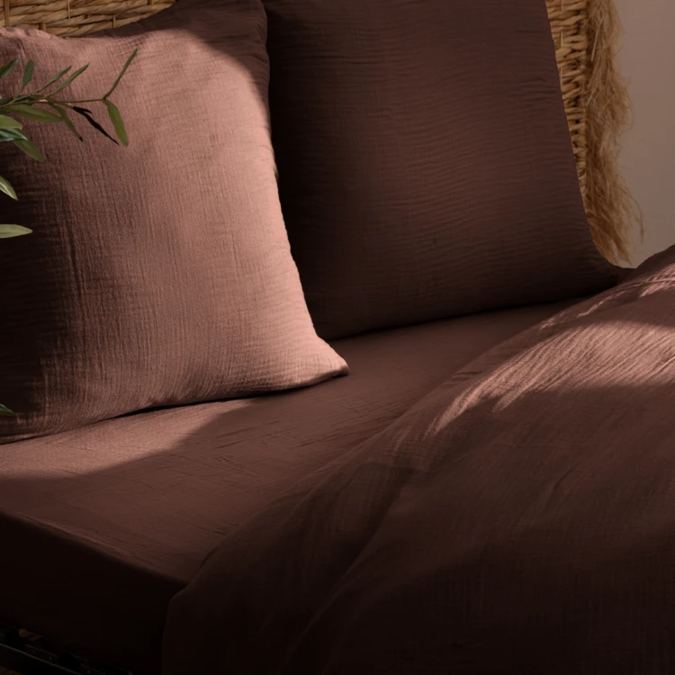 Drap housse en gaze de coton