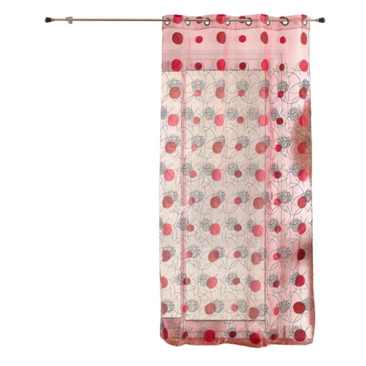 Voilage Organza et Jacquard Cordons Satiné