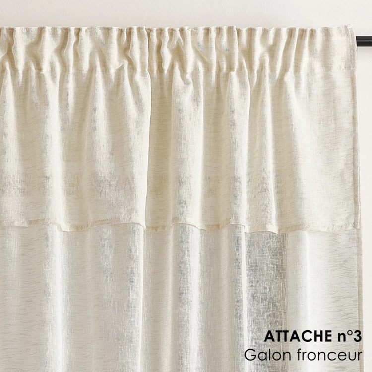 Voilage accroche 3-en-1  avec volant LUZ