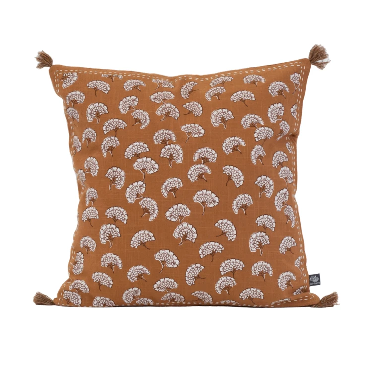 Coussin décoratif imprimé motif floral