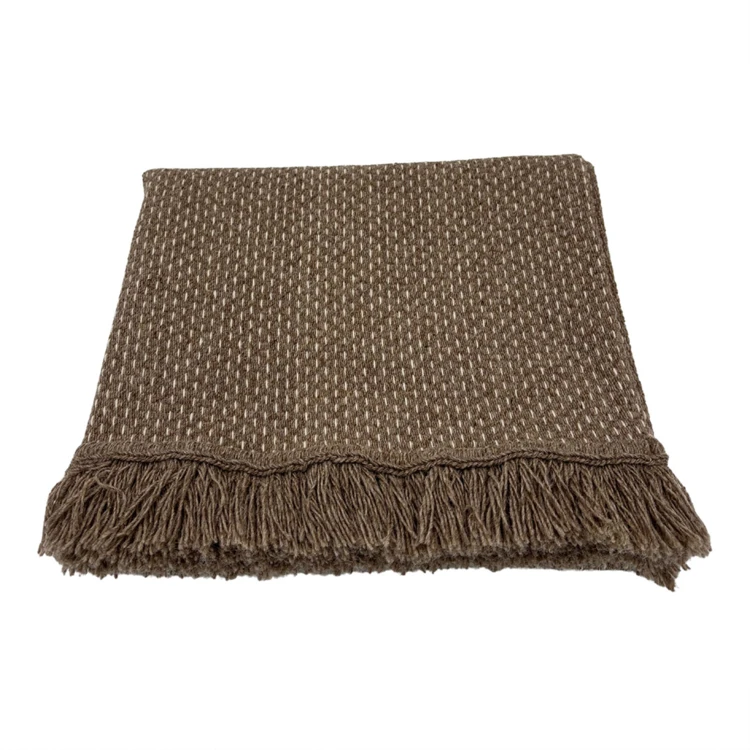 Alfombra de lana y algodón con textura punteada