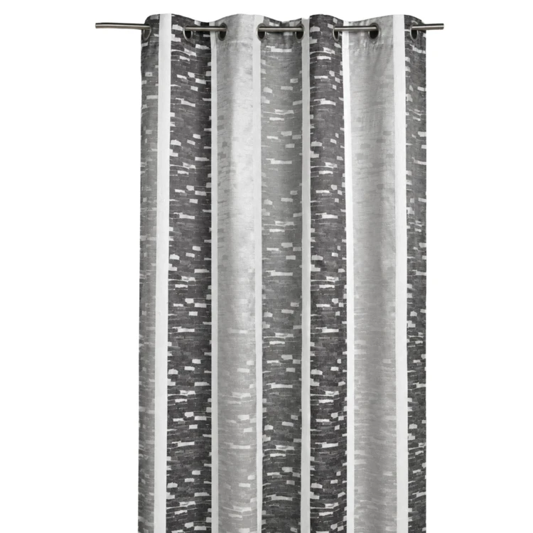 Rideau en jacquard design à rayures verticales