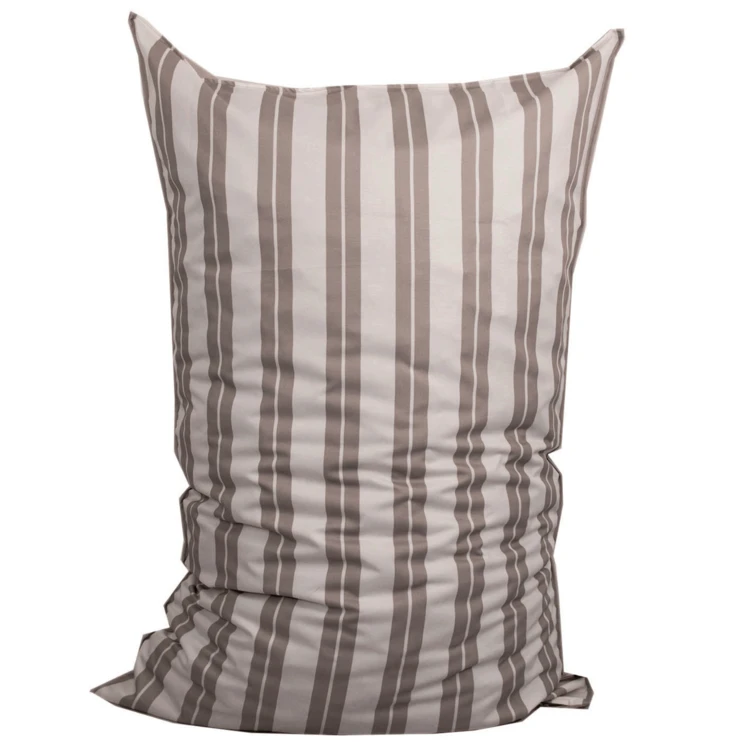 Pouf extérieur XXL à rayures