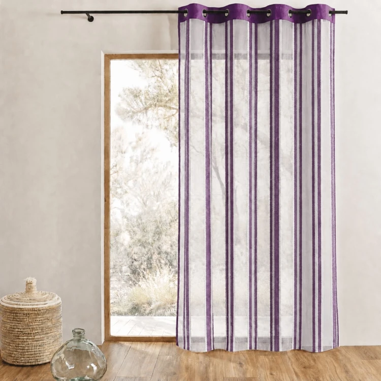 Voilage en Organza Rayures verticales