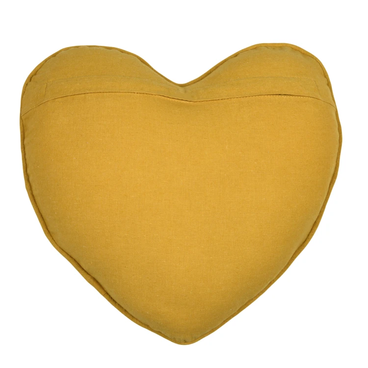 Coussin en forme de cœur à motif végétal