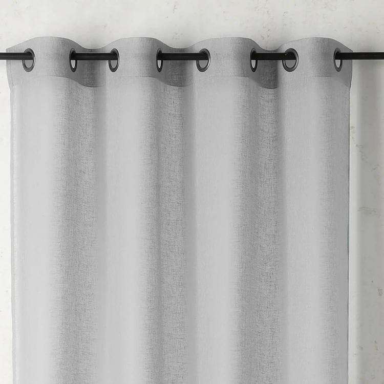 Voilage uni et tamisant en poly/lin