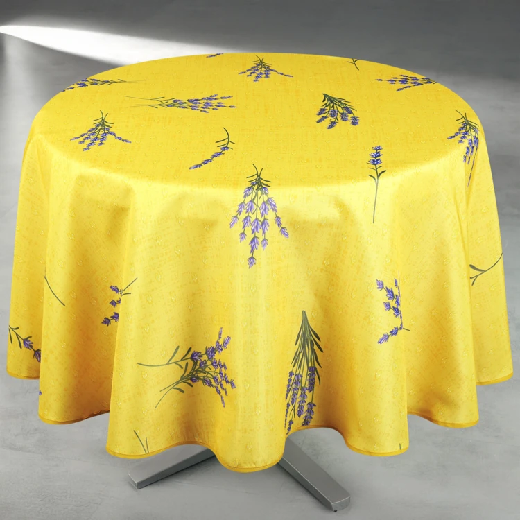 Nappe anti-tâche ronde motif lavande