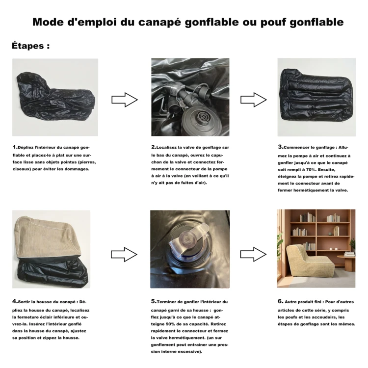 Conjunto de 2 apoios de braços insufláveis para a cadeira reclinável de exterior FORMENTERA