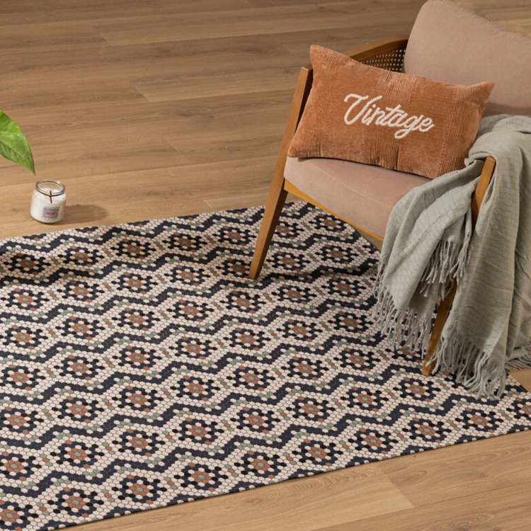 Tapis imprimé style losanges