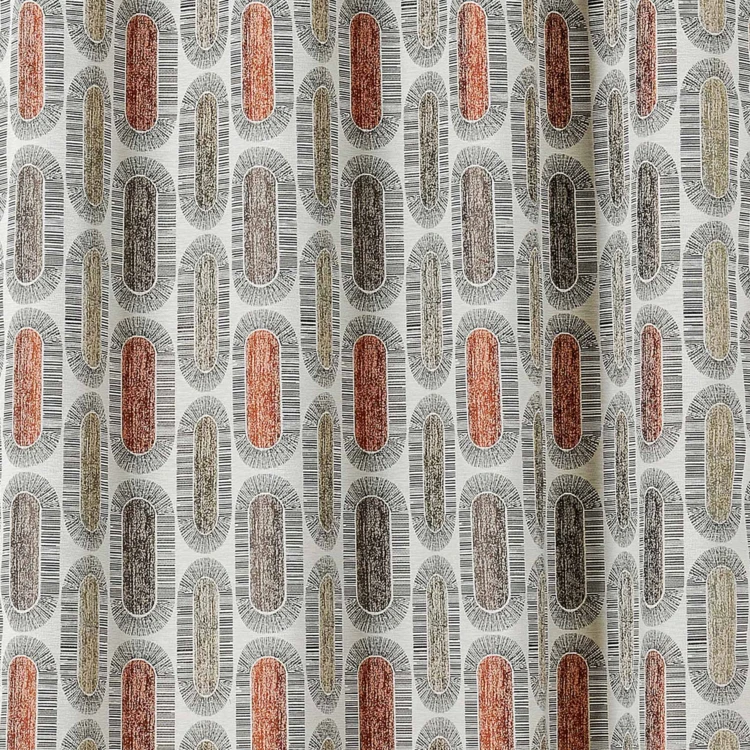 Rideau tamisant motifs rétro