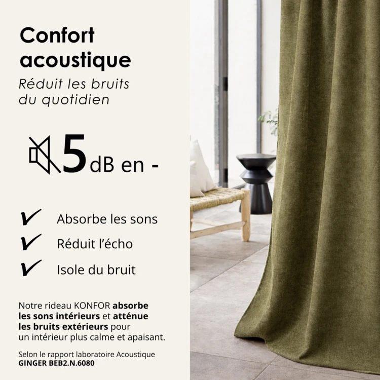 Tenda termoacustica e semioscurante KONFOR
