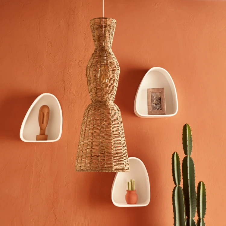 Suspension en jute et acier design vertical