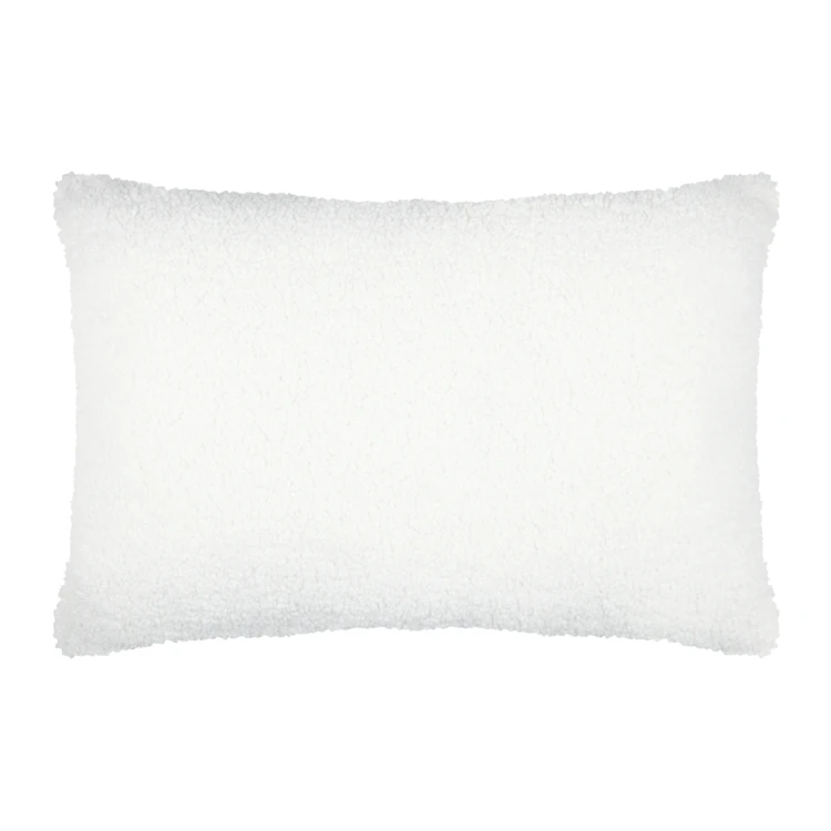 Coussin rectangulaire en bouclette à motif montagne