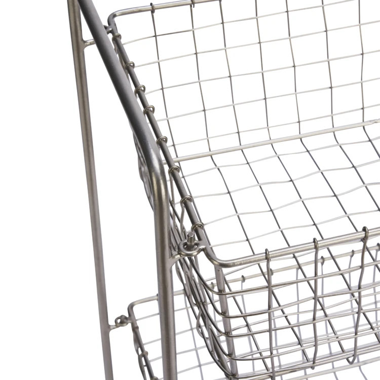 Étagère de rangement en fer avec paniers